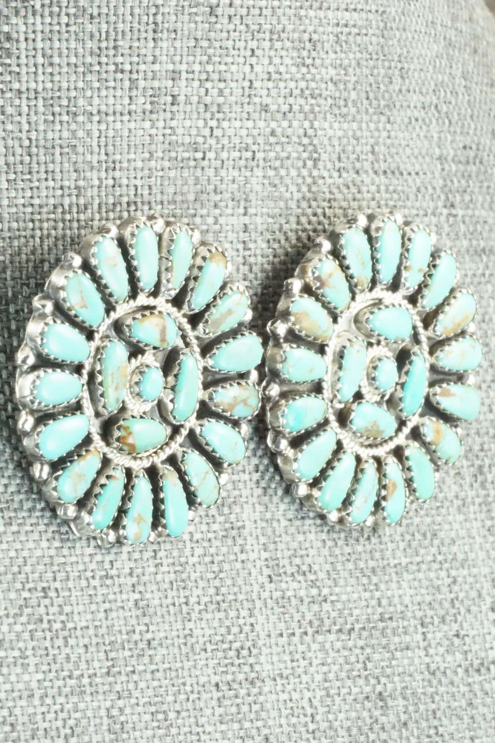 Turquoise & Sterling Silver Earrings - Zeita Begay