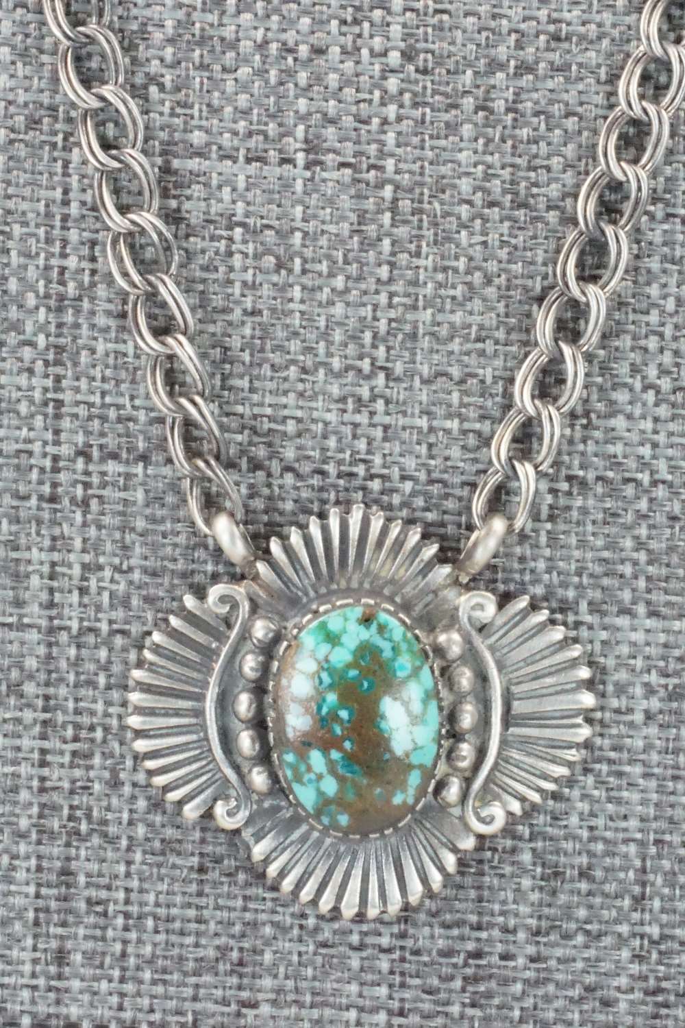 Turquoise & Sterling Silver Necklace - Navajo