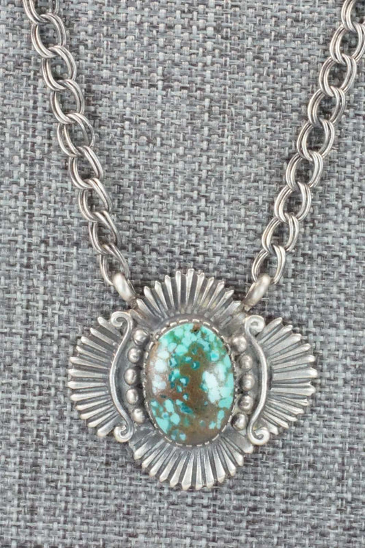 Turquoise & Sterling Silver Necklace - Navajo