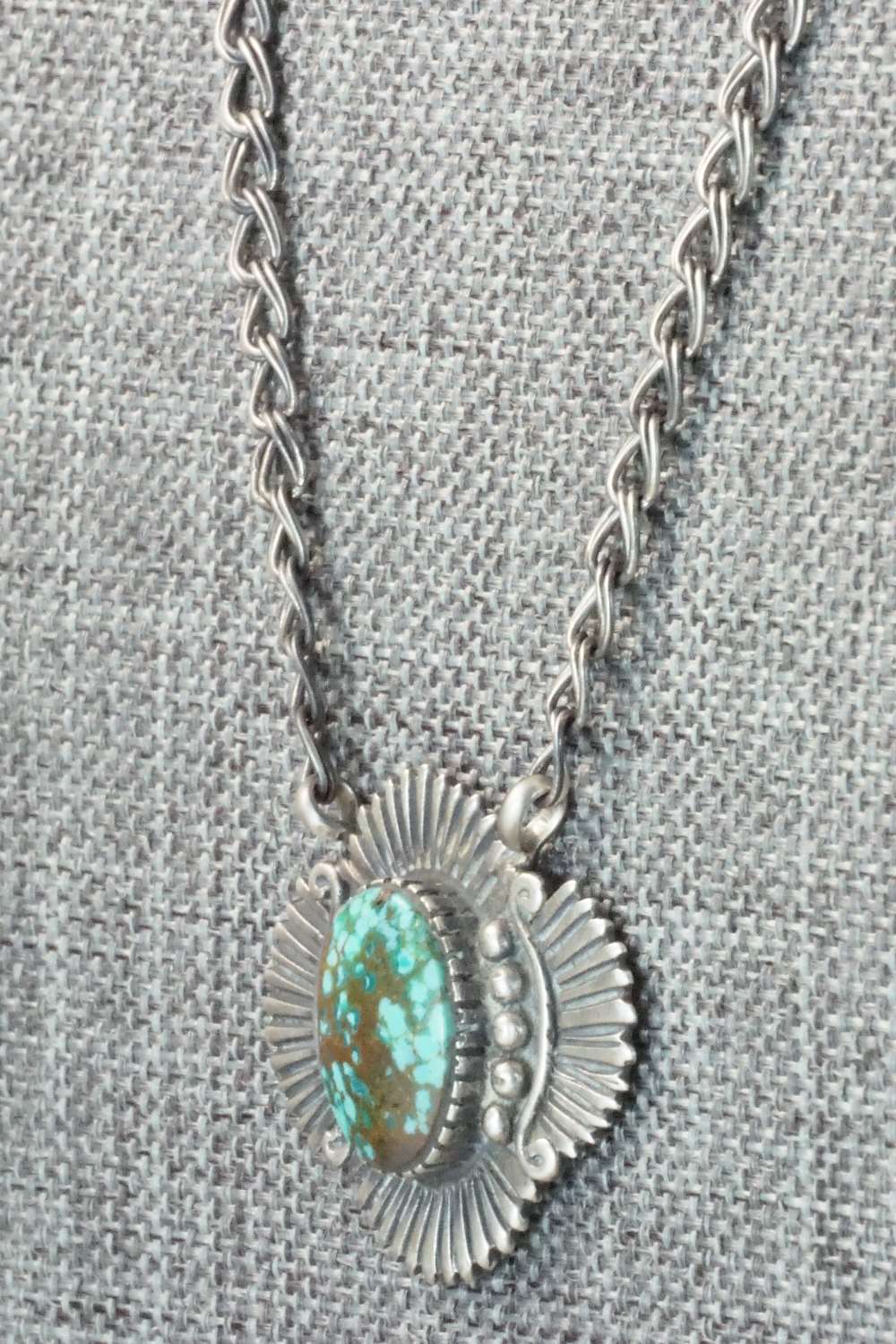 Turquoise & Sterling Silver Necklace - Navajo