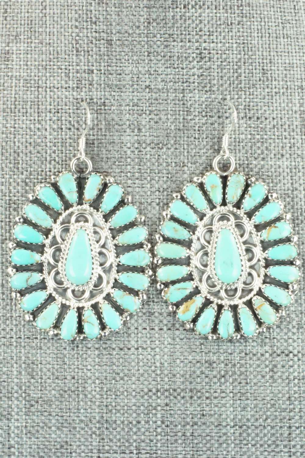 Turquoise & Sterling Silver Earrings - Zeita Begay