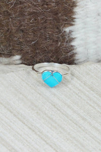 Turquoise & Sterling Silver Ring - Linda Chavez - Size 6