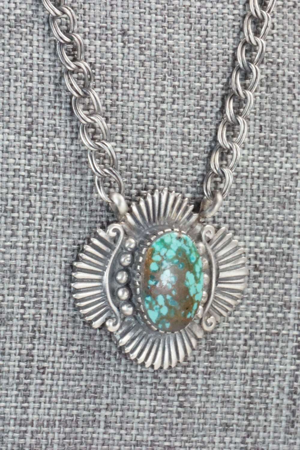 Turquoise & Sterling Silver Necklace - Navajo
