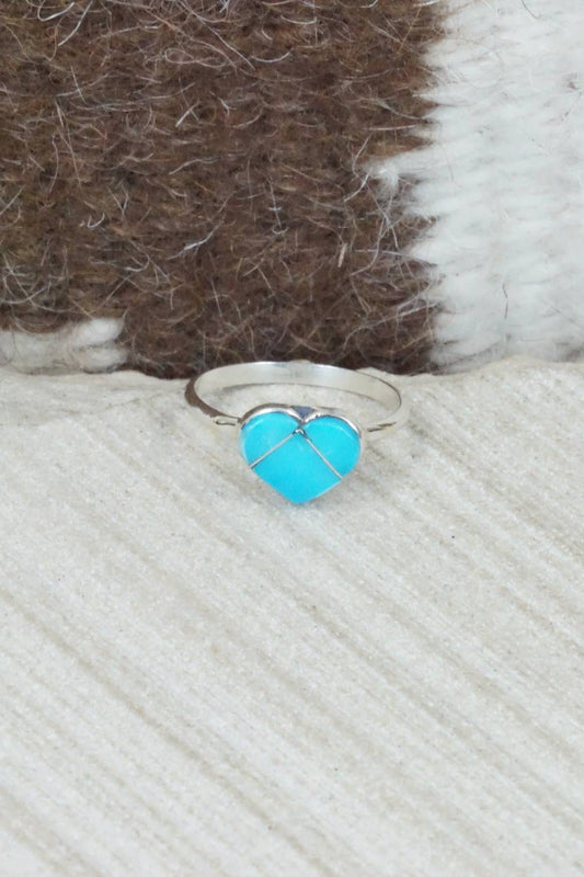 Turquoise & Sterling Silver Ring - Linda Chavez - Size 5.25