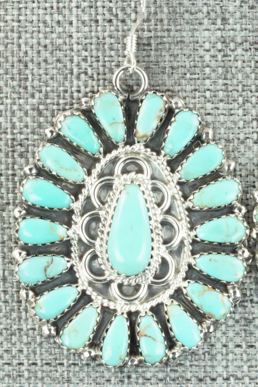Turquoise & Sterling Silver Earrings - Zeita Begay