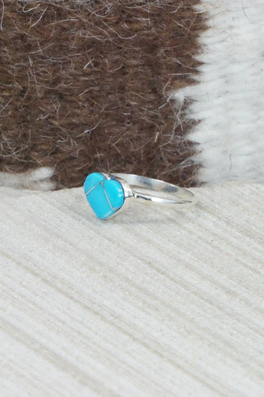 Turquoise & Sterling Silver Ring - Linda Chavez - Size 5.25