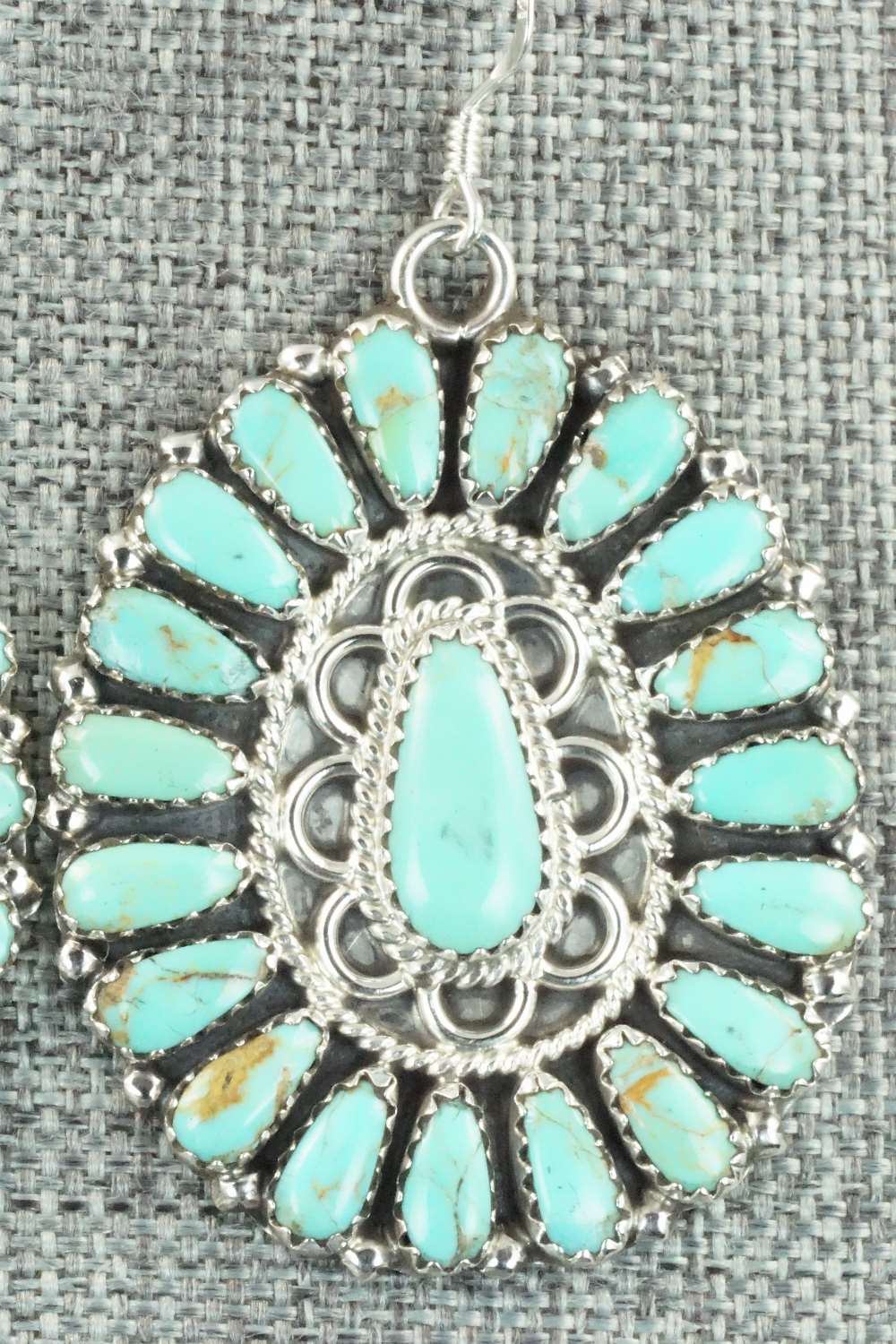 Turquoise & Sterling Silver Earrings - Zeita Begay