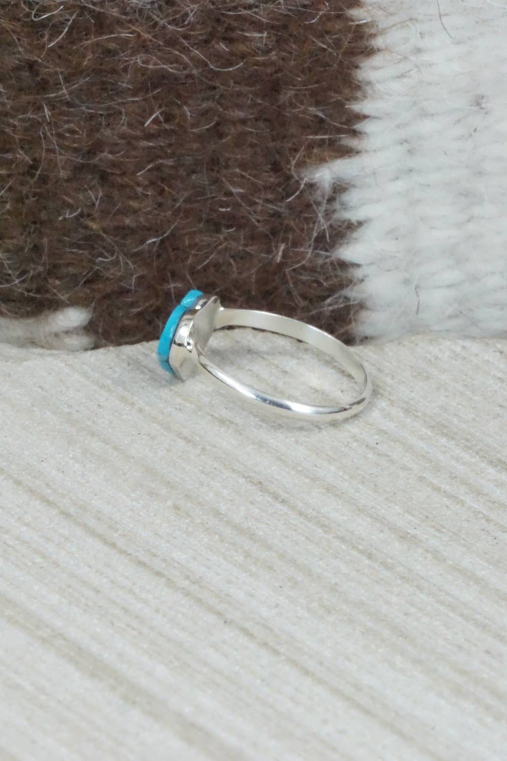 Turquoise & Sterling Silver Ring - Linda Chavez - Size 6.25