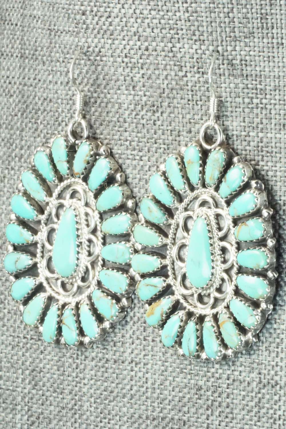 Turquoise & Sterling Silver Earrings - Zeita Begay