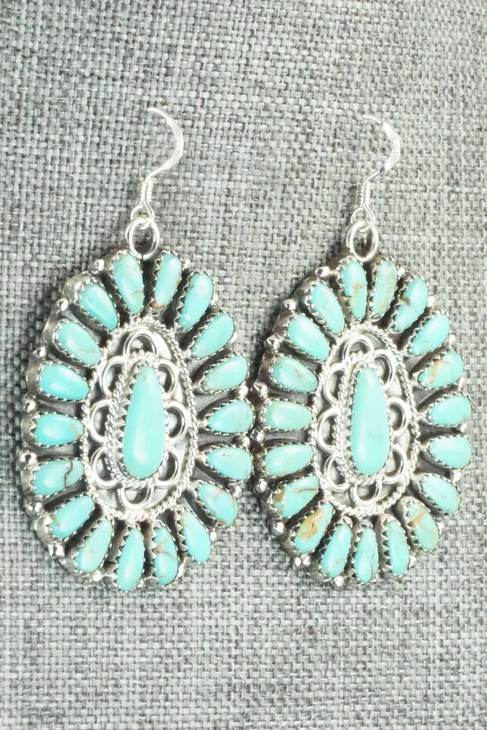 Turquoise & Sterling Silver Earrings - Zeita Begay
