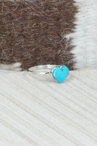 Turquoise & Sterling Silver Ring - Linda Chavez - Size 6.25