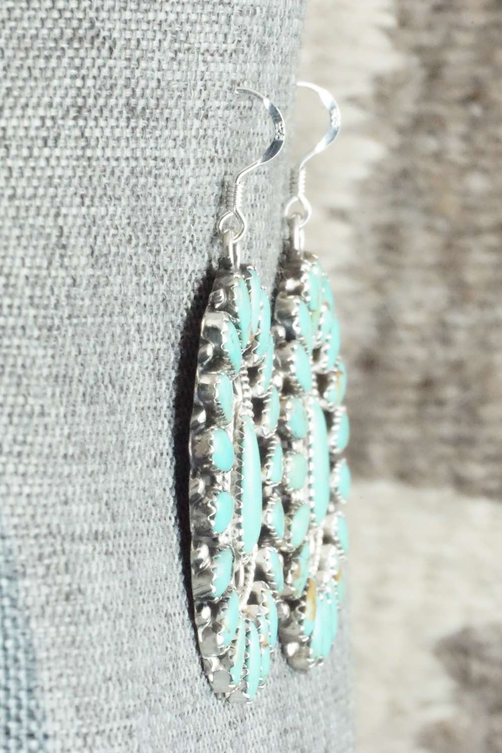Turquoise & Sterling Silver Earrings - Zeita Begay