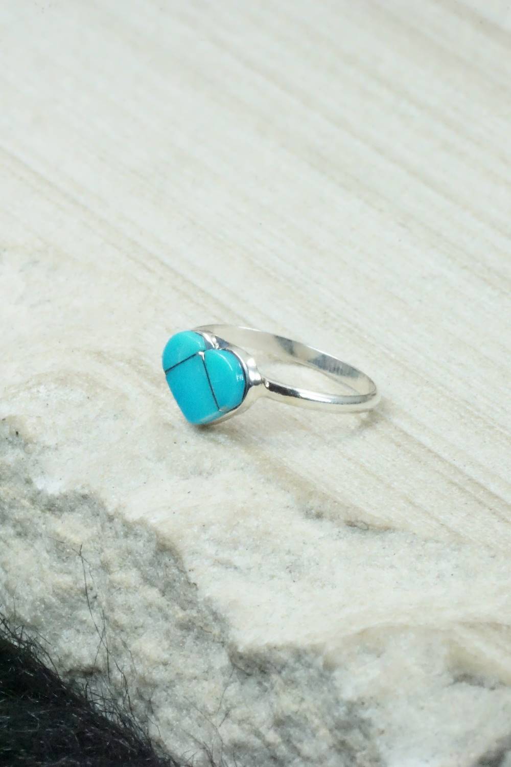 Turquoise & Sterling Silver Ring - Linda Chavez - Size 5.75