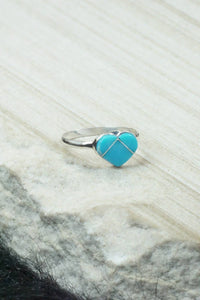 Turquoise & Sterling Silver Ring - Linda Chavez - Size 5.75
