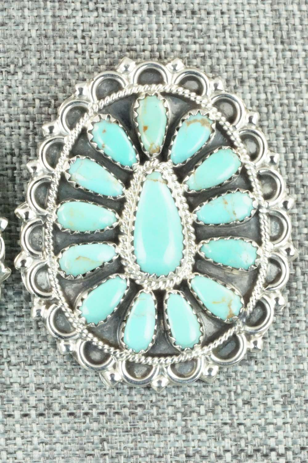 Turquoise & Sterling Silver Earrings - Zeita Begay