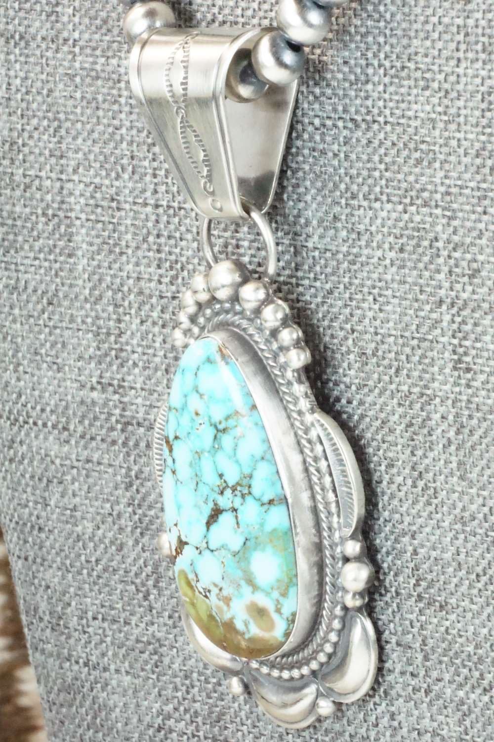 Turquoise & Sterling Silver Pendant and Necklace - Tom Lewis
