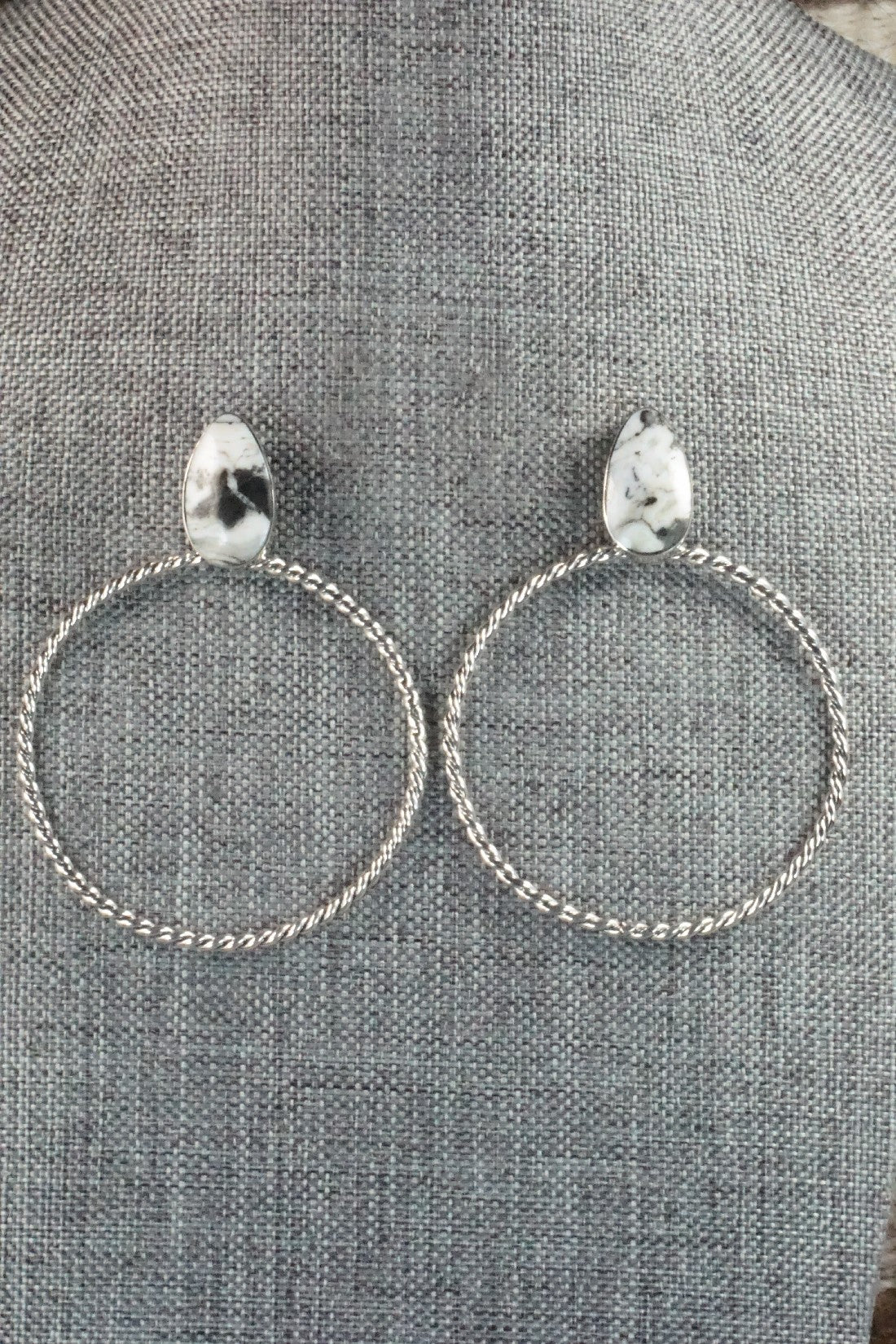 White Buffalo and Sterling Silver Earrings - Sadie Jim