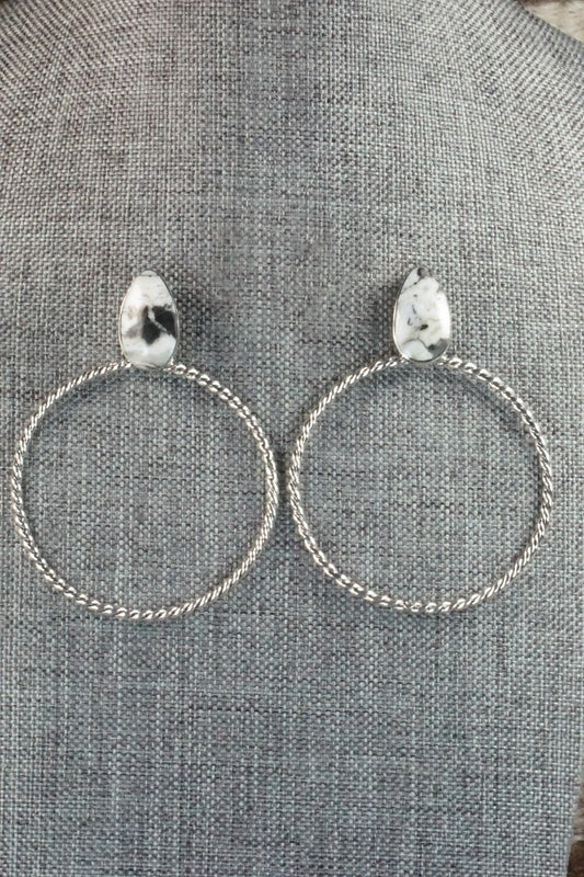 White Buffalo and Sterling Silver Earrings - Sadie Jim