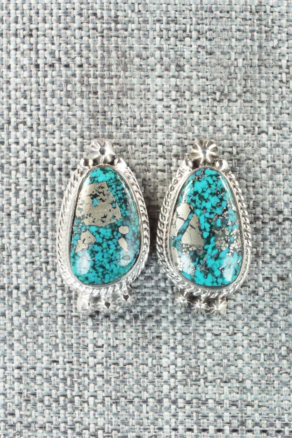 Turquoise & Sterling Silver Earrings - Louise Joe