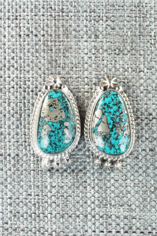 Turquoise & Sterling Silver Earrings - Louise Joe