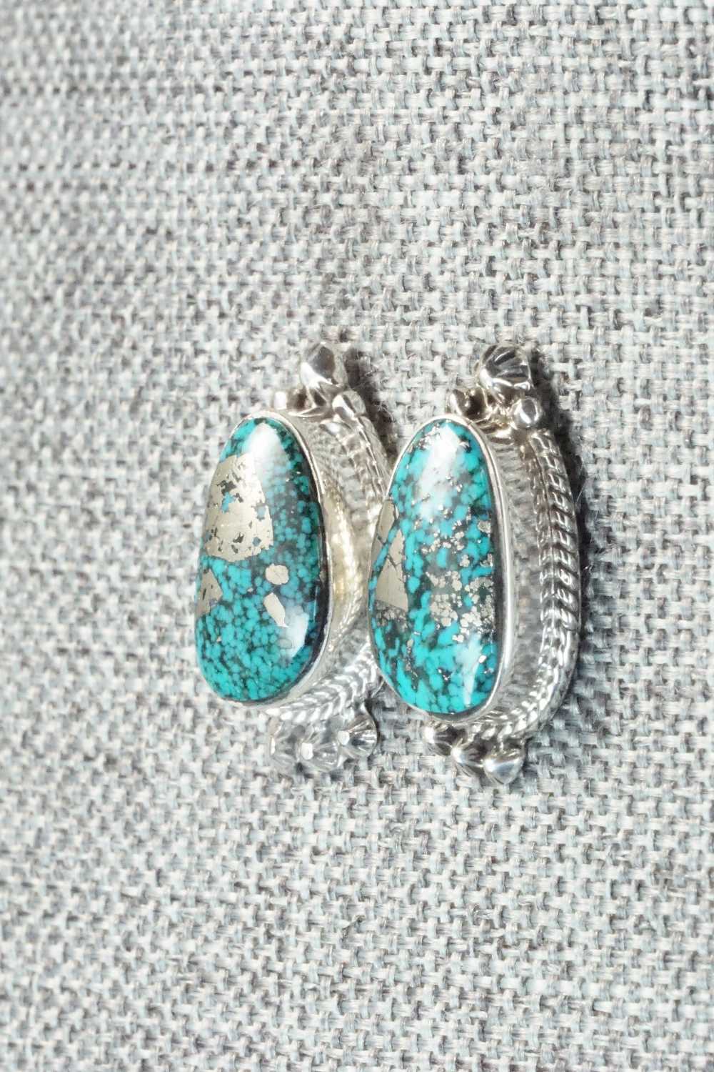 Turquoise & Sterling Silver Earrings - Louise Joe