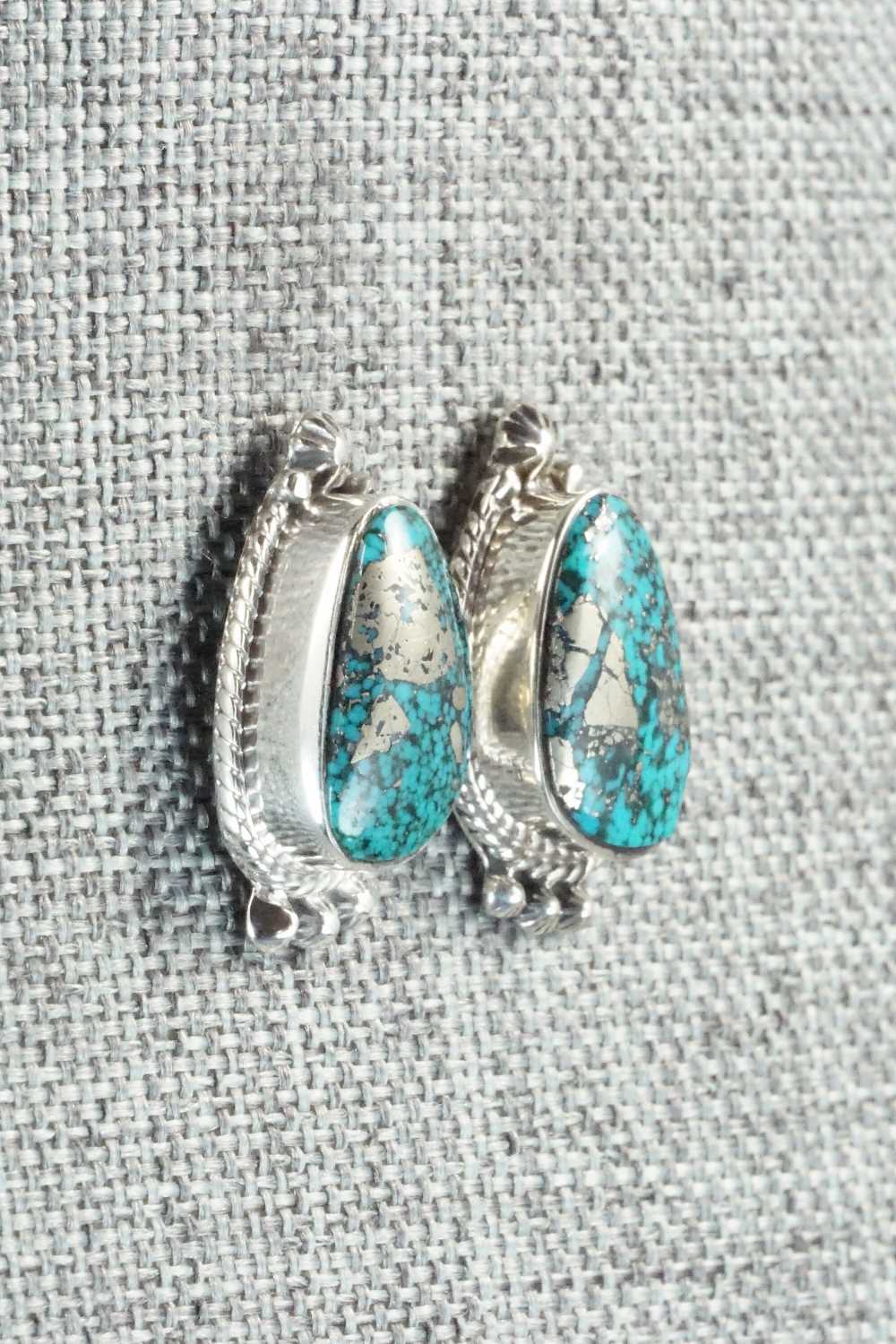 Turquoise & Sterling Silver Earrings - Louise Joe