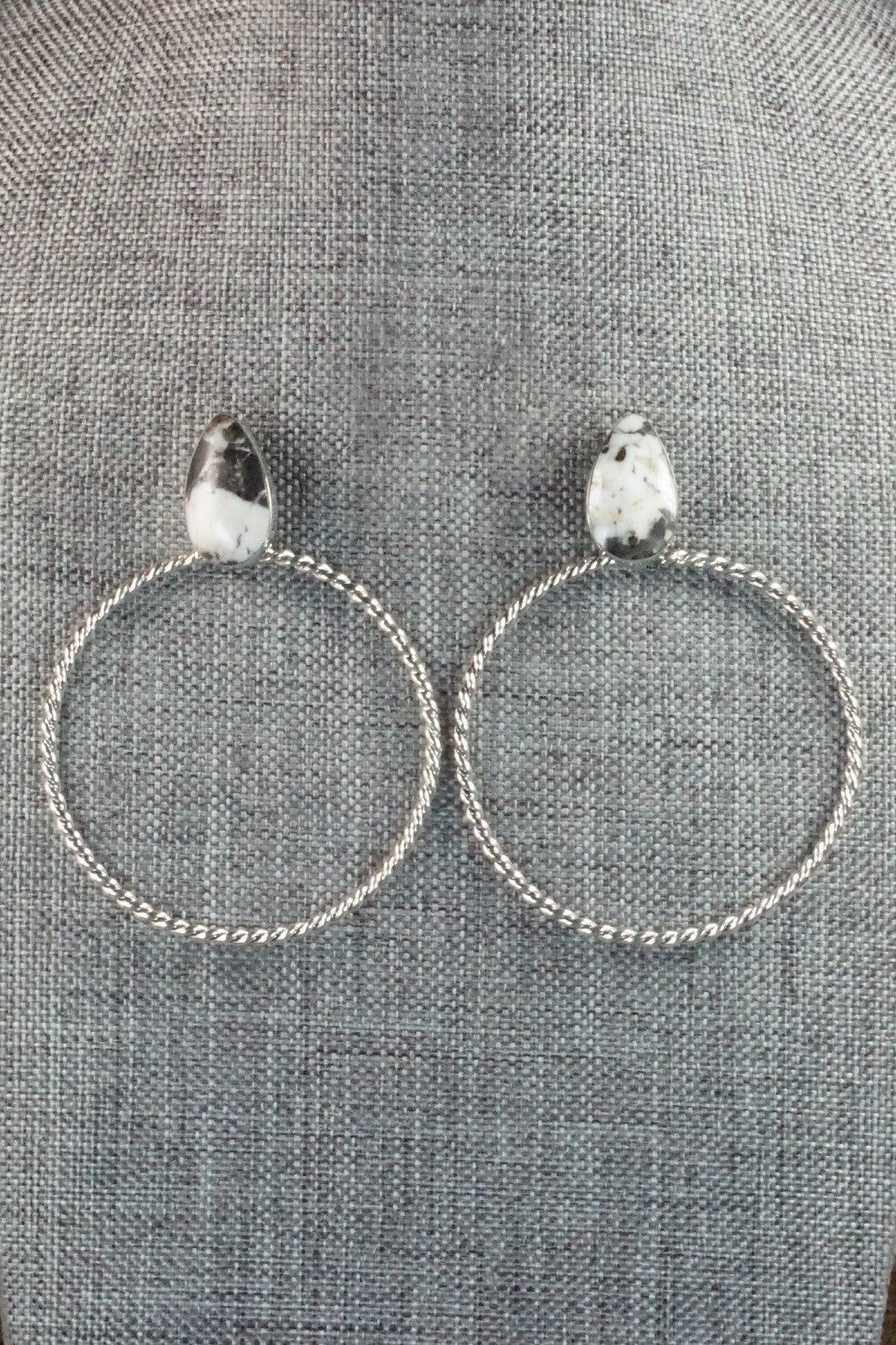 White Buffalo and Sterling Silver Earrings - Sadie Jim