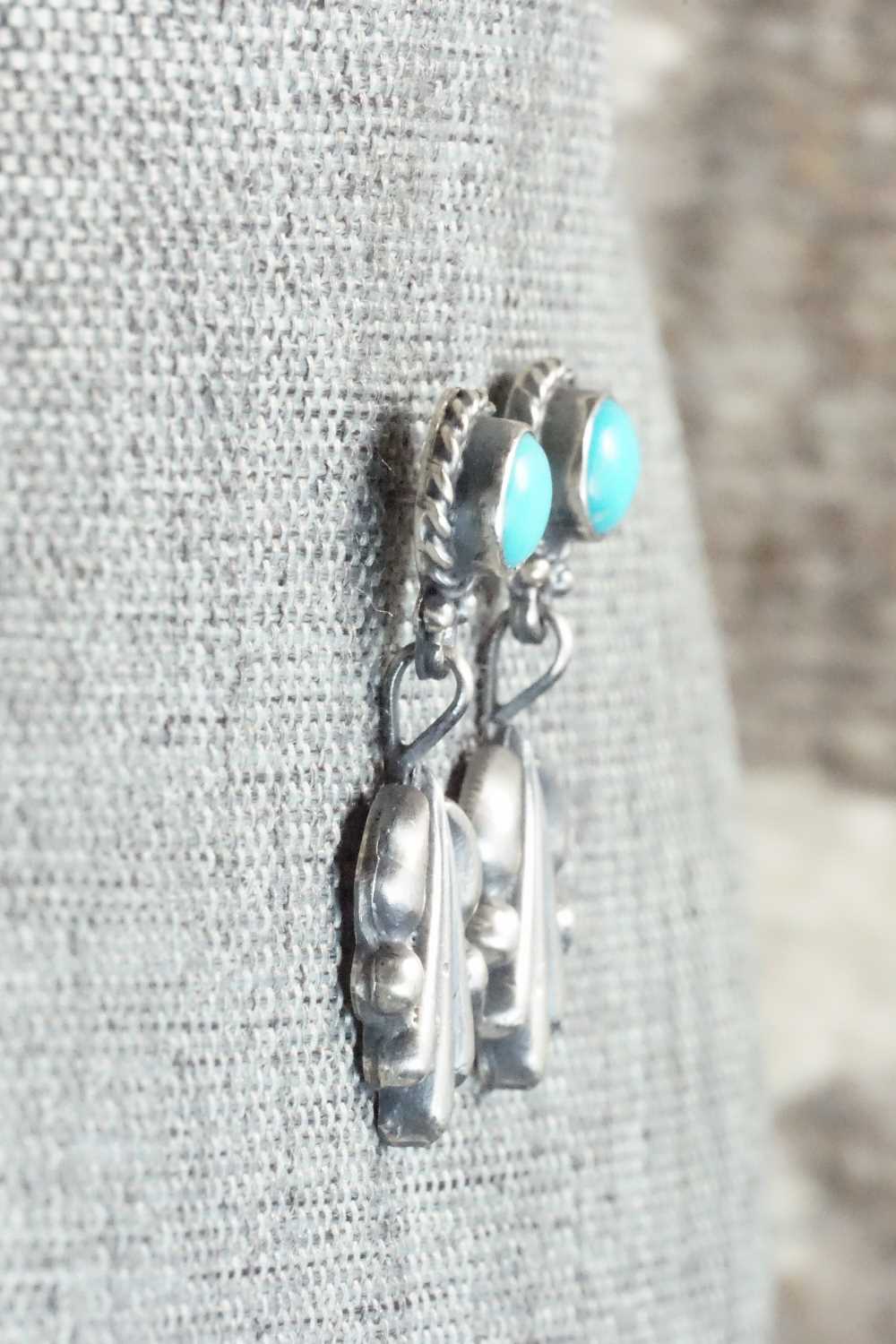 Turquoise & Sterling Silver Earrings - Annie Spencer