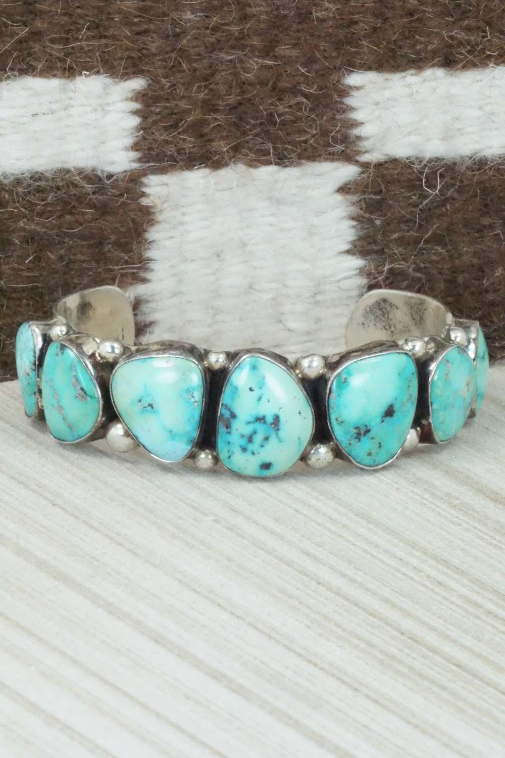 Turquoise & Sterling Silver Bracelet - Navajo