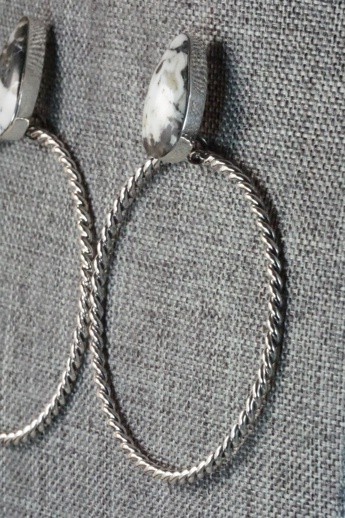 White Buffalo and Sterling Silver Earrings - Sadie Jim