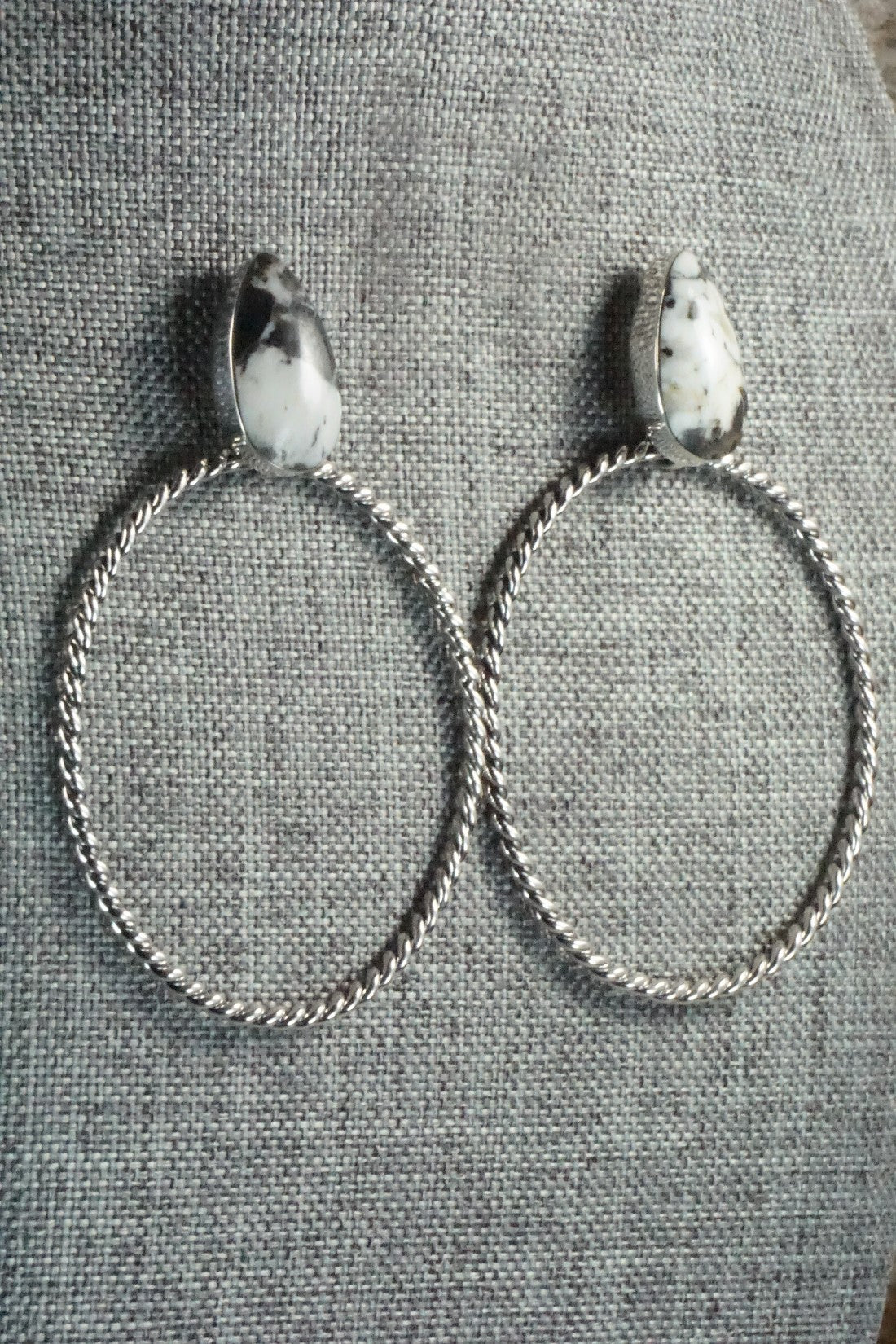 White Buffalo and Sterling Silver Earrings - Sadie Jim