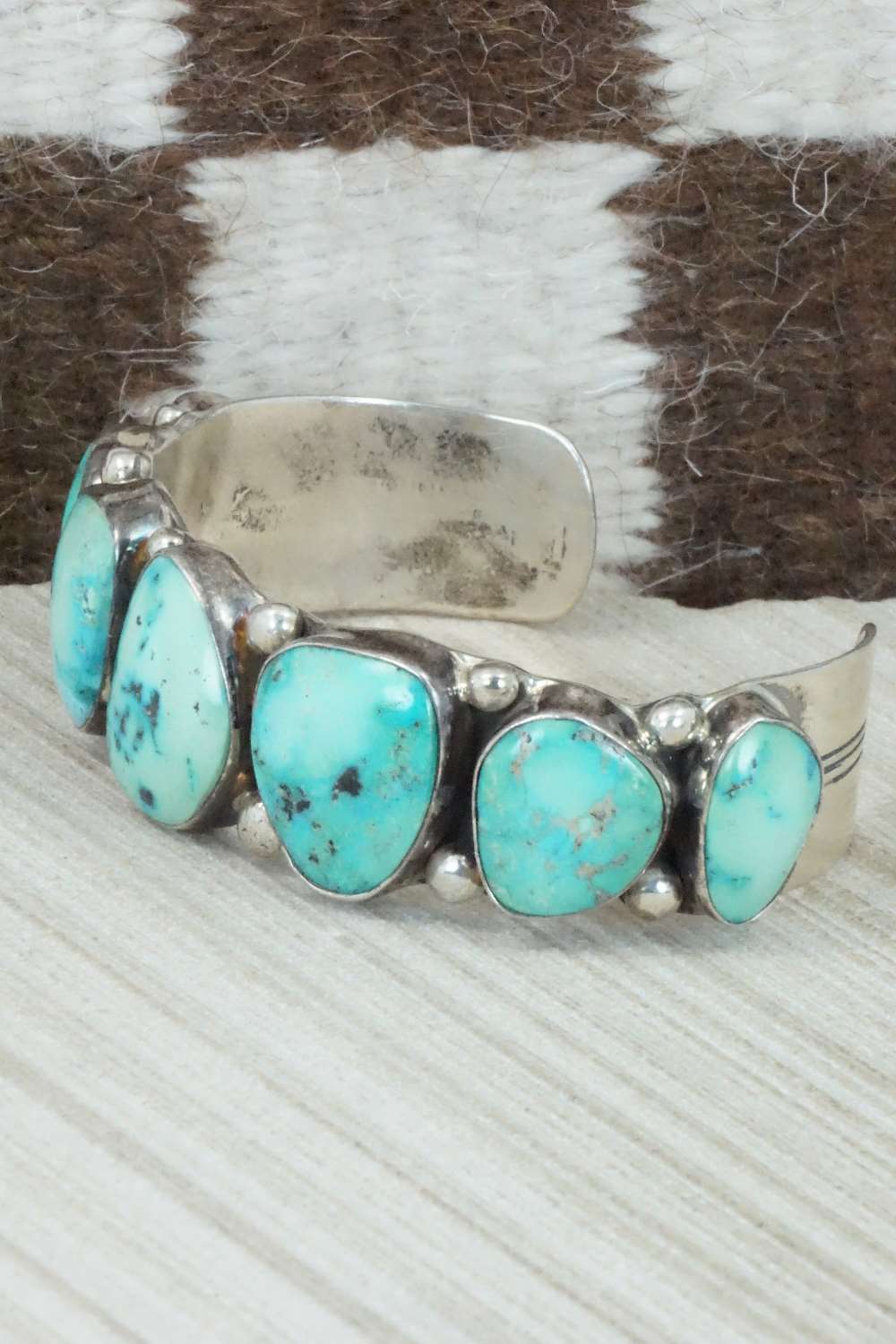 Turquoise & Sterling Silver Bracelet - Navajo