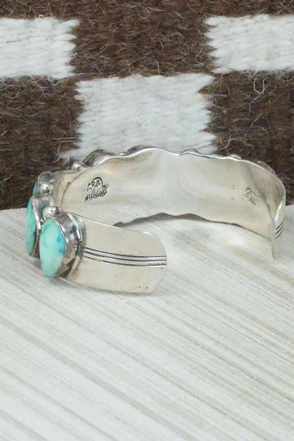 Turquoise & Sterling Silver Bracelet - Navajo