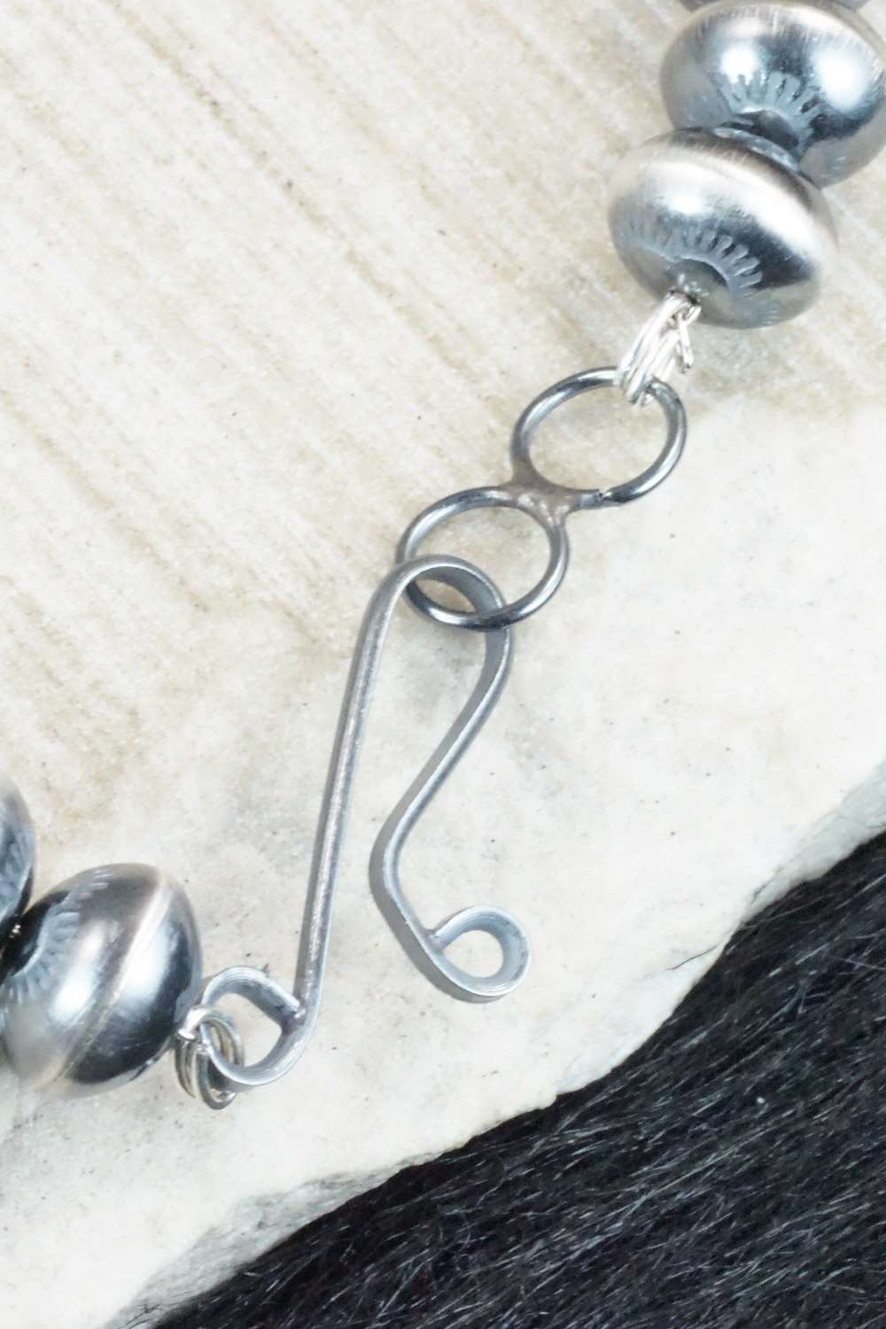 Sterling Silver Navajo Pearl Necklace - Michelle Jameson
