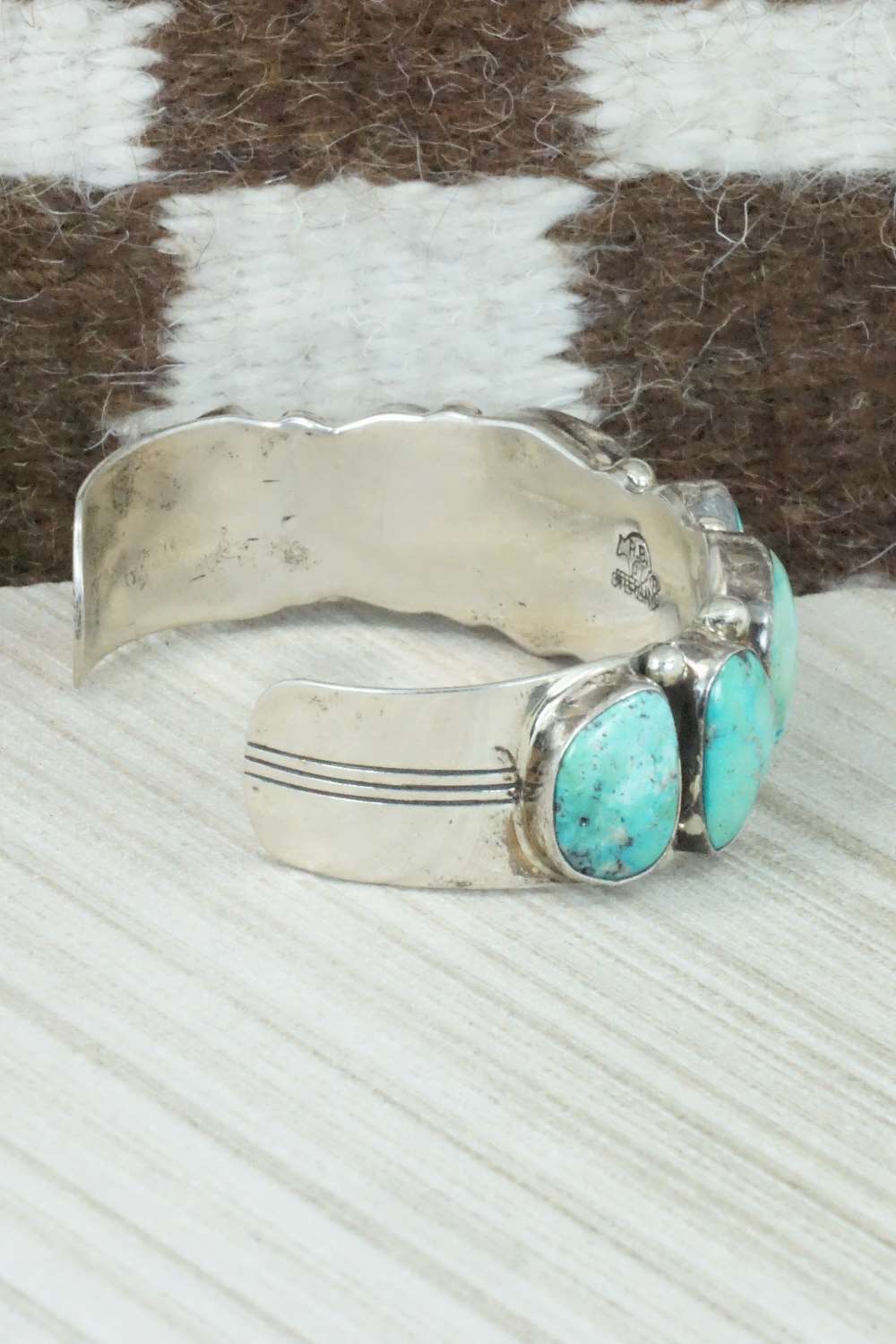 Turquoise & Sterling Silver Bracelet - Navajo