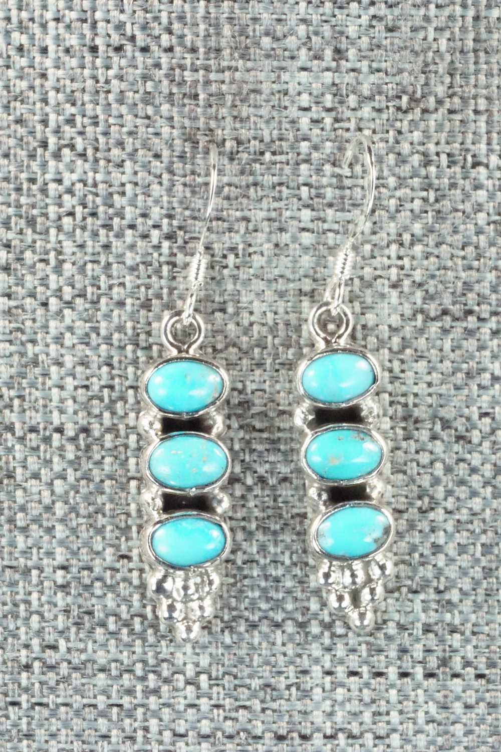 Turquoise & Sterling Silver Earrings - Gary Shorty