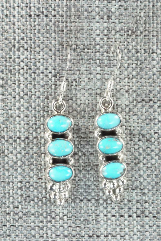 Turquoise & Sterling Silver Earrings - Gary Shorty