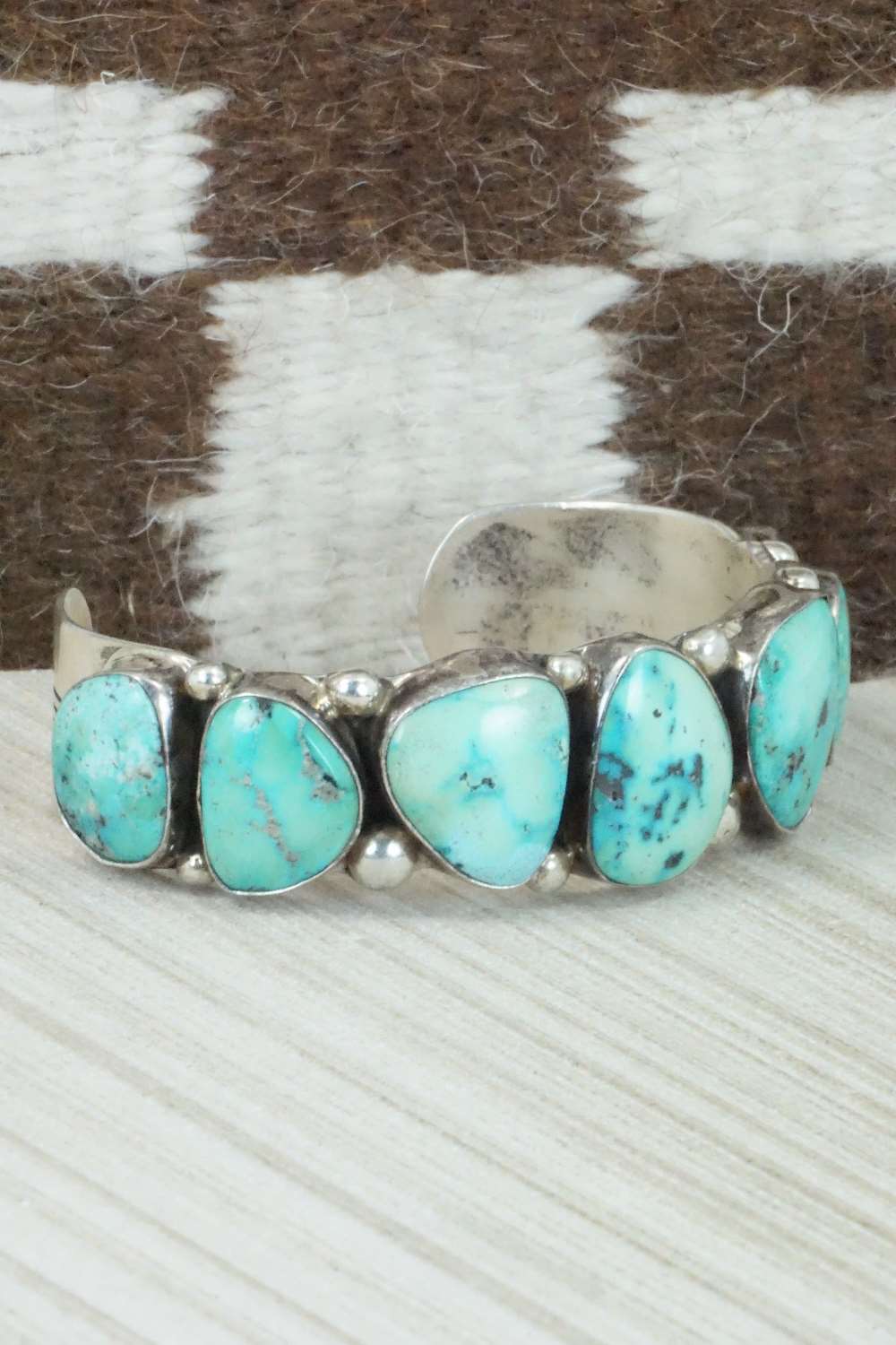 Turquoise & Sterling Silver Bracelet - Navajo