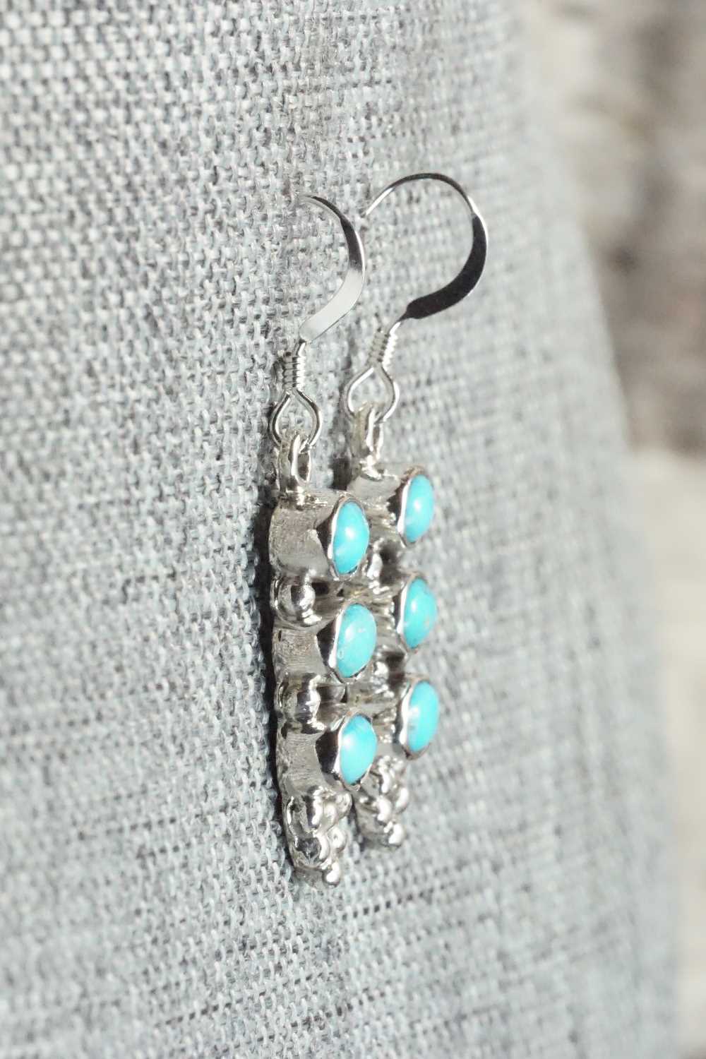 Turquoise & Sterling Silver Earrings - Gary Shorty