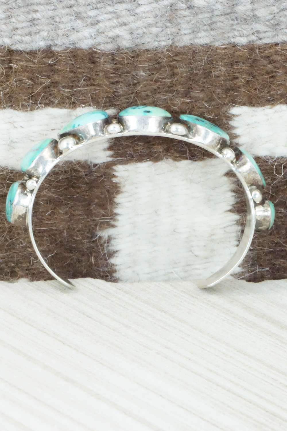 Turquoise & Sterling Silver Bracelet - Navajo