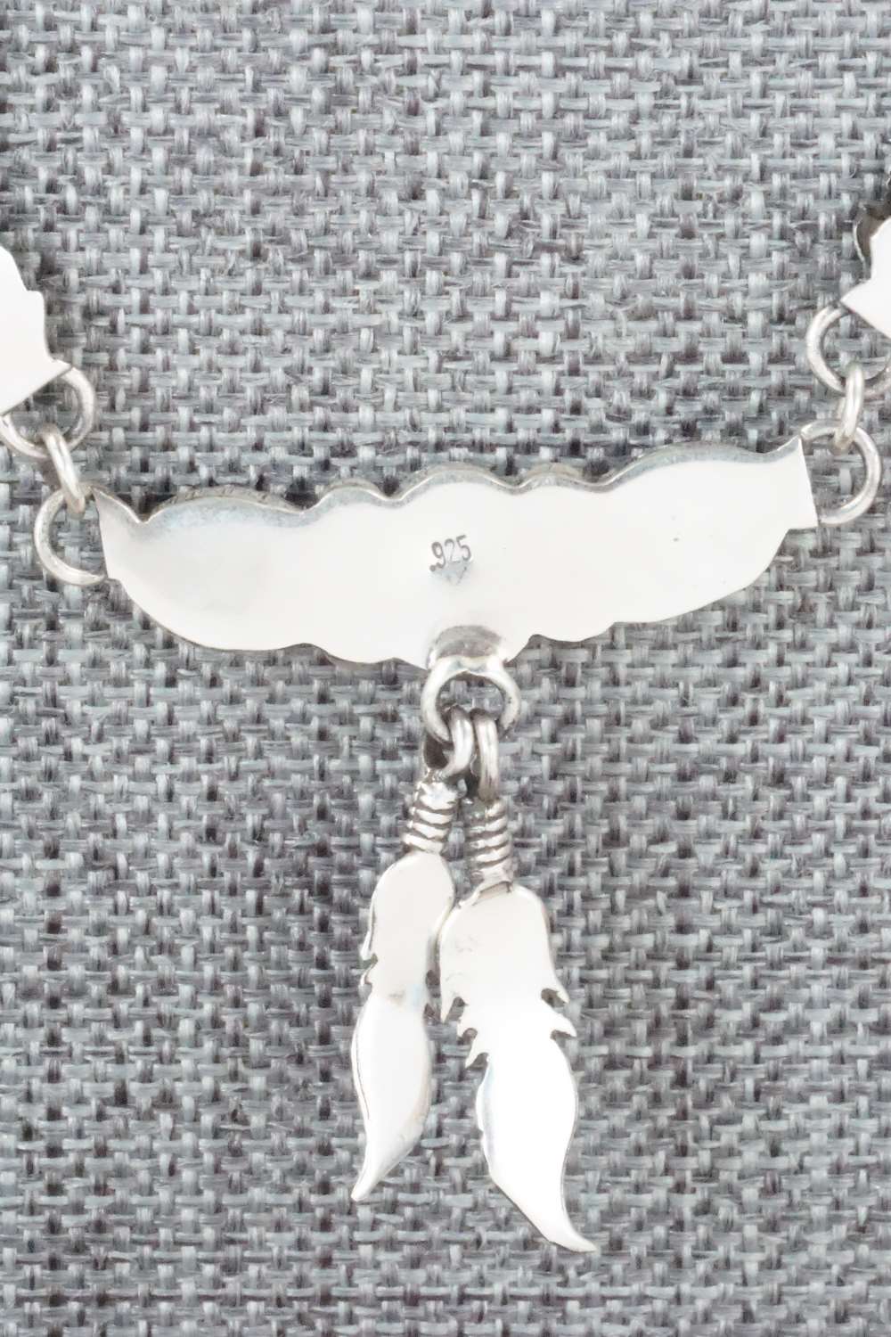 Onyx & Sterling Silver Floral Necklace - Sadie Jim