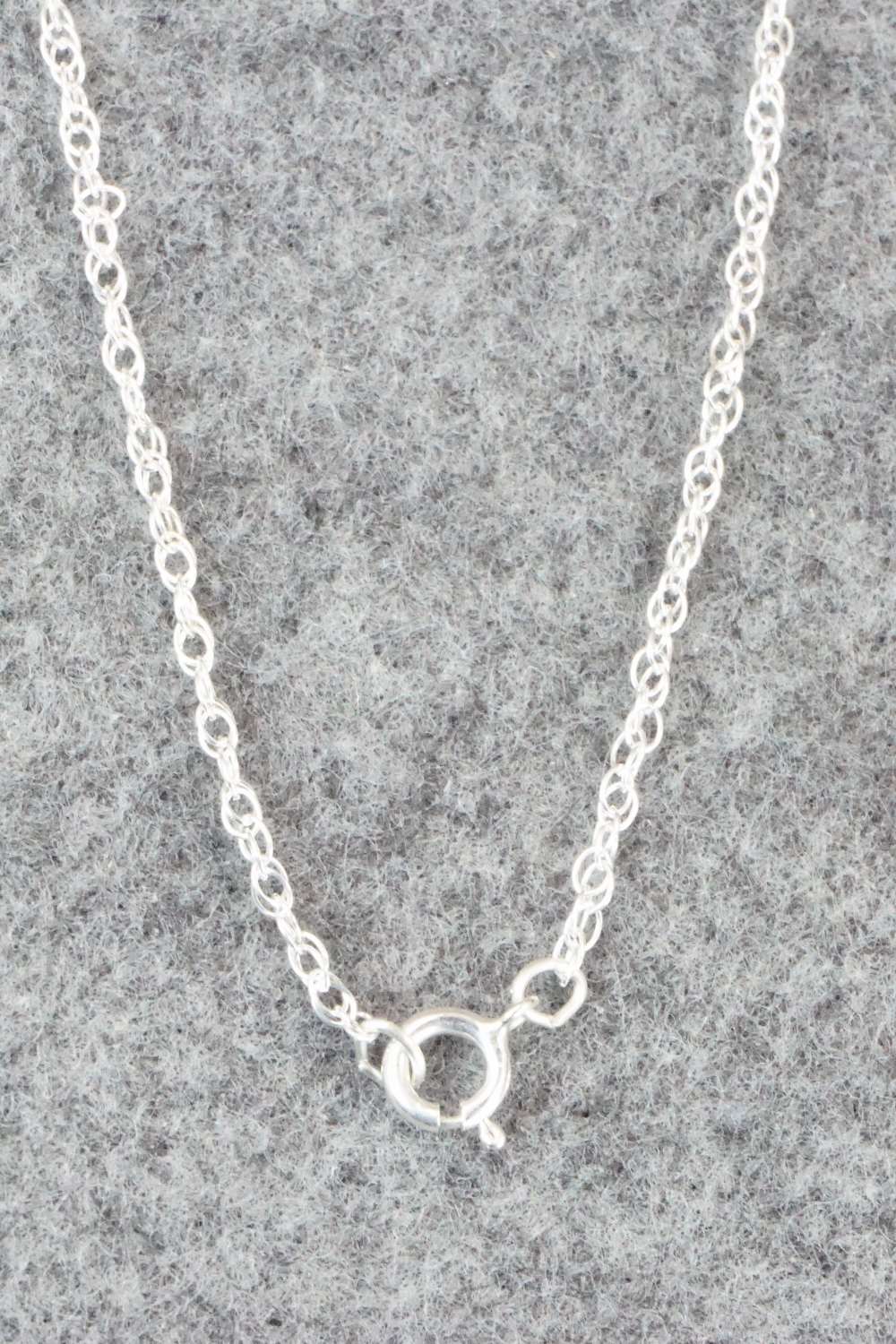 Onyx & Sterling Silver Floral Necklace - Sadie Jim