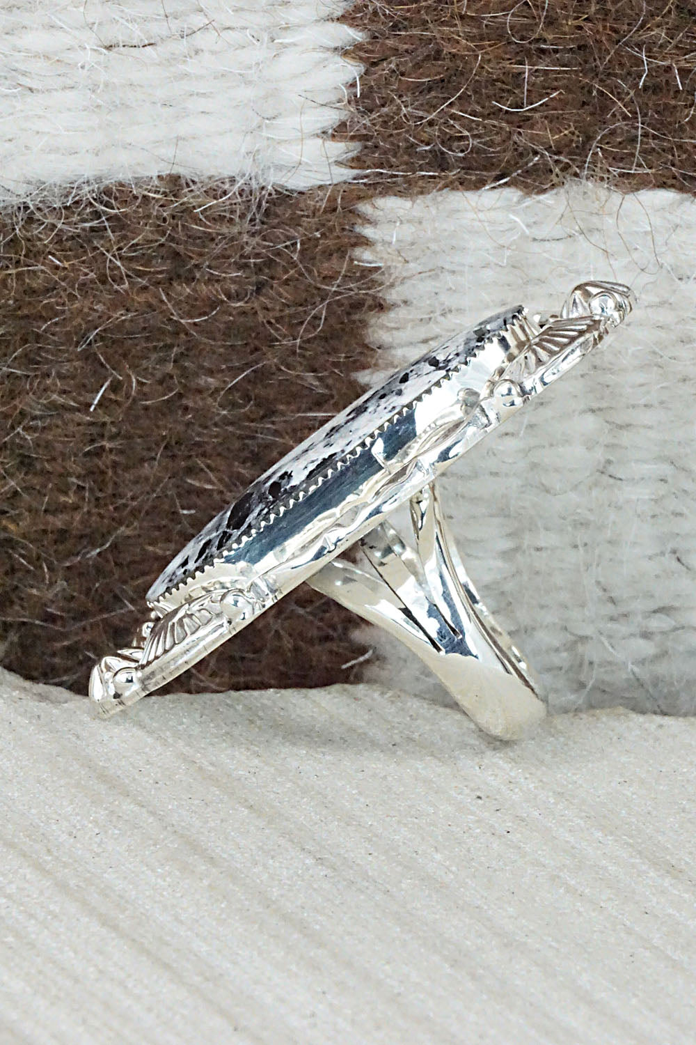 White Buffalo & Sterling Silver Ring - Emerson Delgarito - Size 6