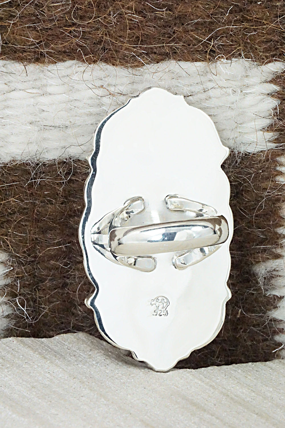 White Buffalo & Sterling Silver Ring - Emerson Delgarito - Size 6