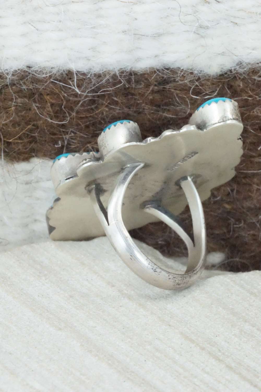 Turquoise and Sterling Silver Ring - Emma Lincoln - Size 7.5