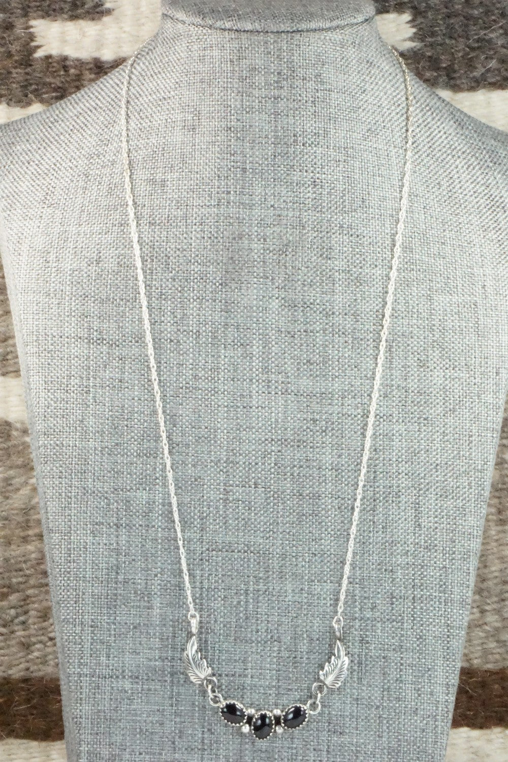 Onyx & Sterling Silver Necklace - Sharon McCarthy