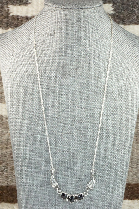 Onyx & Sterling Silver Necklace - Sharon McCarthy
