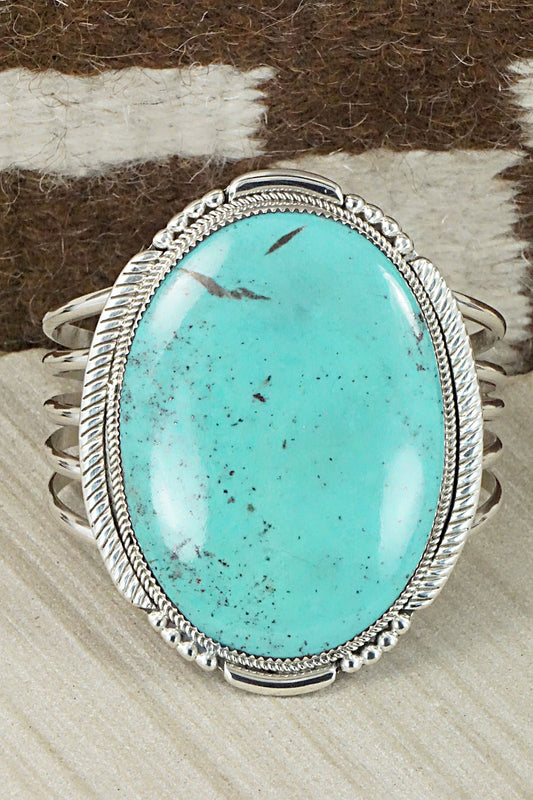 Turquoise & Sterling Silver Bracelet - Kenny Calavaza