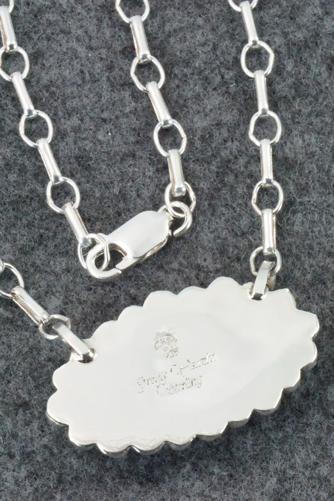 White Buffalo & Sterling Silver Necklace - Gregg Yazzie