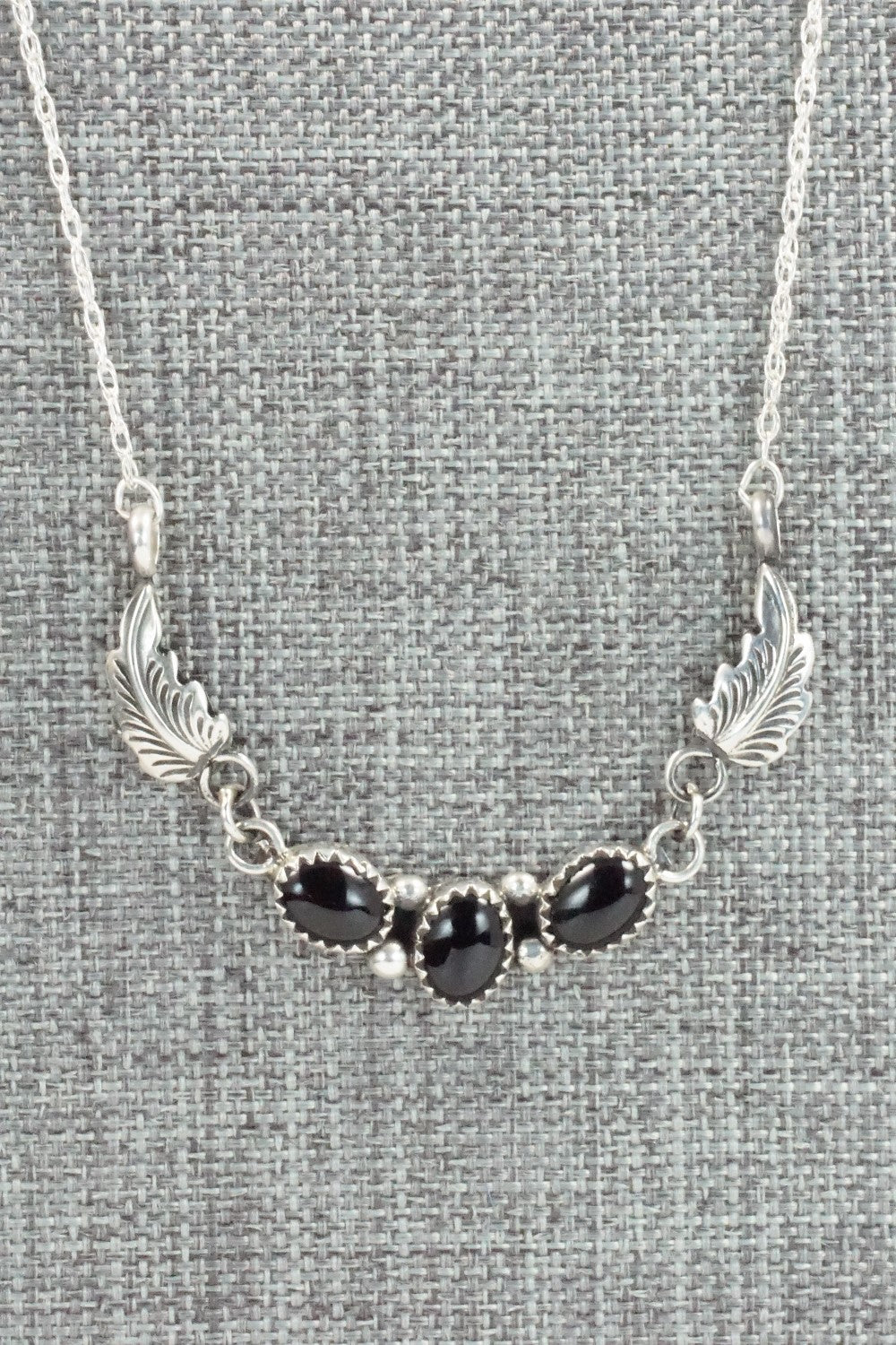 Onyx & Sterling Silver Necklace - Sharon McCarthy